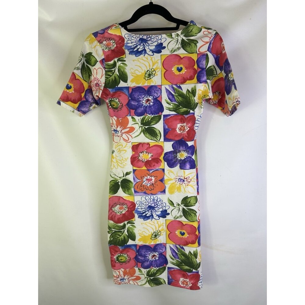 Vintage 90s Express Rainbow Patchwork Floral Penc… - image 6